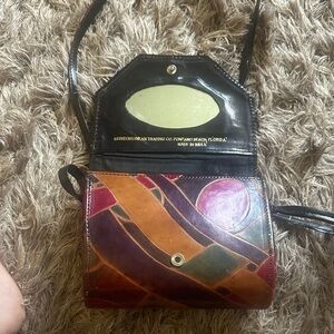 Vintage Mediterranean Trading Co- Multi-Color Leather Crossbody Bag